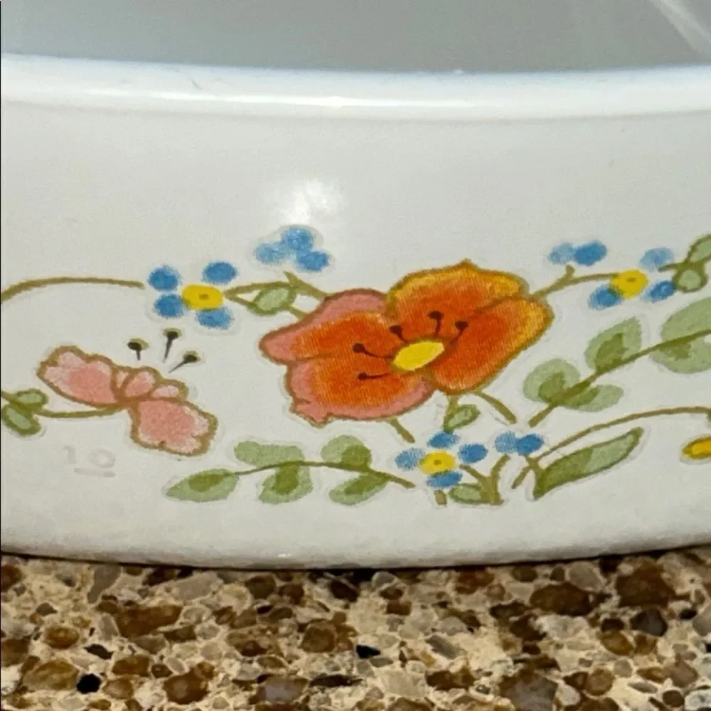 Vintage Corningware Poppy 🌼 Pretty 3 Mini Casserole 🥘 dishes Made in 🇺🇸